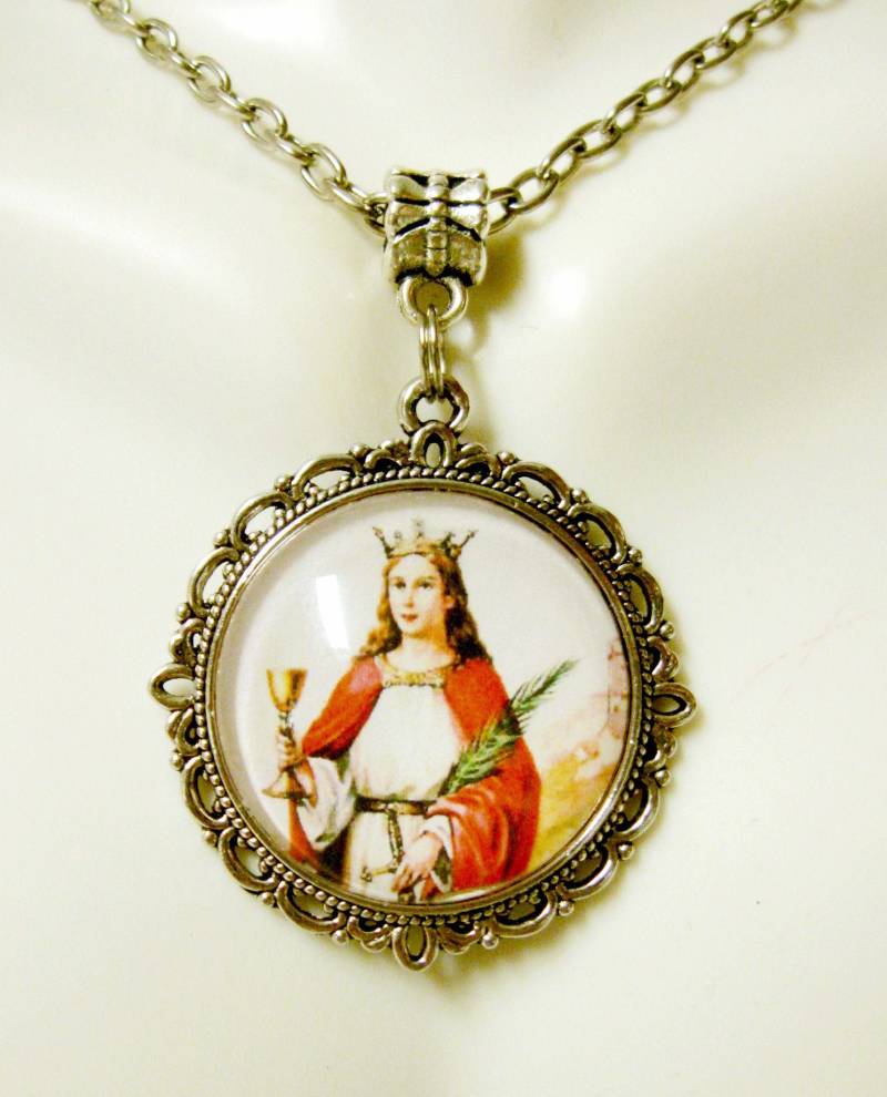 st. Barbara Anhänger Und Kette - Ap05-462 von Gwendysgems