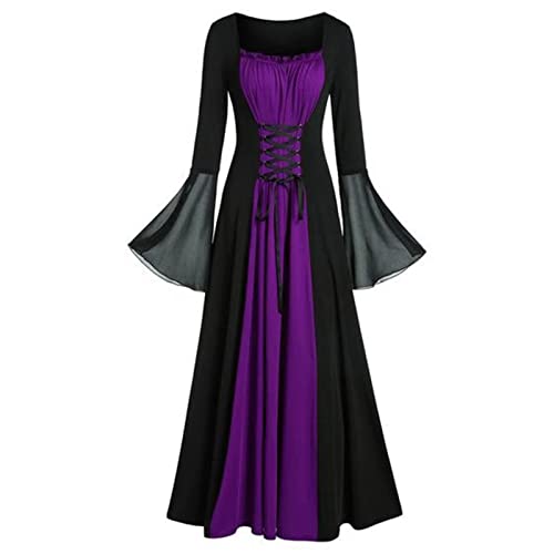 Gwnauz Hexenkostüm Damen Renaissance Mittelalter kleider mit Trompetenärmel Gothic Renaissance Maxikleid Mittelalter Gebundene Taile Kleid Lang Gotisch Viktorianisches Abendkleid für Halloween Gwnauz Hexenkostüm Damen Renaissance Mittelalter kleider mit Trompetenärmel Gothic Renaissance Maxikleid Mittelalter Gebundene Taile Kleid Lang Gotisch Viktorianisches Abendkleid für Halloween von Gwnauz