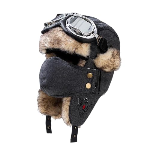 Gwtdtoad Fliegermütze Plüsch Fliegerhut Und Brille Winter Warme Mütze Pilotenmütze Thermo-Trapperhut Für Männer Und Frauen, Outdoor-Sportarten 54–60 cm Gwtdtoad Fliegermütze Plüsch Fliegerhut Und Brille Winter Warme Mütze Pilotenmütze Thermo-Trapperhut Für Männer Und Frauen, Outdoor-Sportarten 54–60 cm von Gwtdtoad