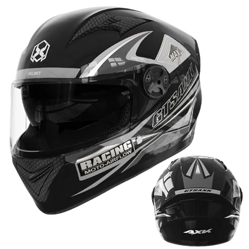 Gwtdtoad Motorradhelm Motorrad Klapphelm Mit Doppelvisier Integralhelm Fullface Helm Rollerhelm Sturzhelm Modularer Helm Für Männer Und Frauen, Alle Jahreszeiten 54–61 cm von Gwtdtoad