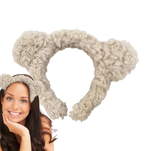 Plüsch Bärenohren Stirnband Cartoon Tier Kopfbedeckung Süße Und Niedliche Tierohren Kopfschmuck Haarschmuck Für Damen Und Mädchen,Haar-Accessoires von Gwtdtoad