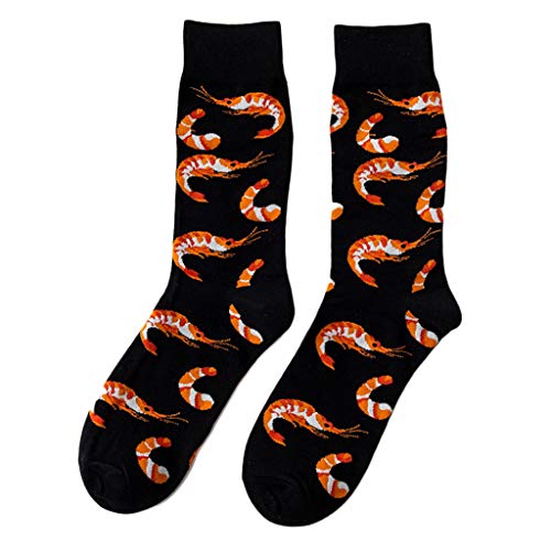 Gwxevce Männer Frauen Seafood Series Cotton Crew Socken Shrimp Squid Oysters Harajuku Strumpfwaren von Gwxevce