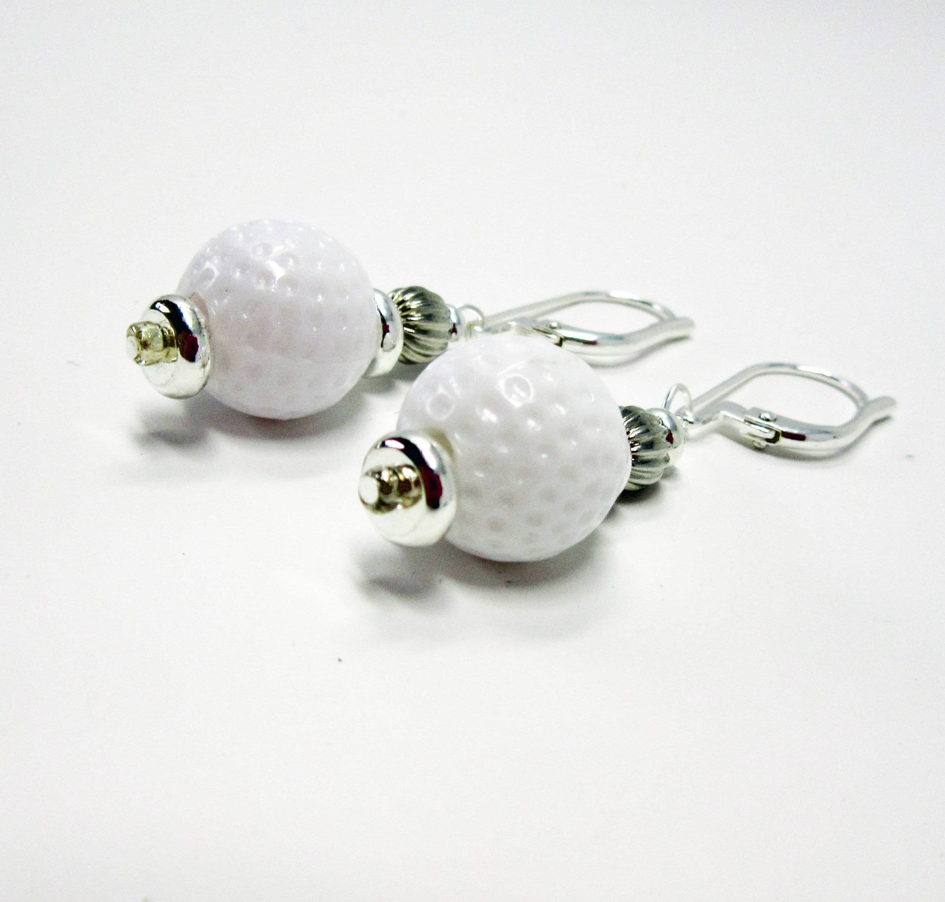 Handgefertigte Golfball Ohrringe Neuheit Schmuck Geschenk von Gwynstone