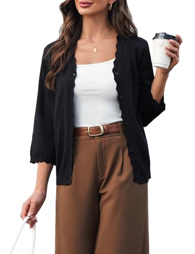 Gyabnw Damen V-Ausschnitt Kurz Strickjacke Damen Cardigan Lange Ärmel Herbst Navy blau,XXL Gyabnw Damen V-Ausschnitt Kurz Strickjacke Damen Cardigan Lange Ärmel Herbst Navy blau,XXL von Gyabnw