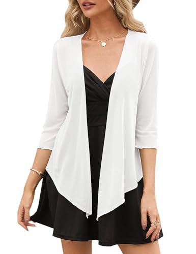 Gyabnw Bolero Damen Kurzarm Festlich 3/4 Ärmel Elegant Schulterjacke Transparent Sommer Cardigan Leicht Kurze von Gyabnw