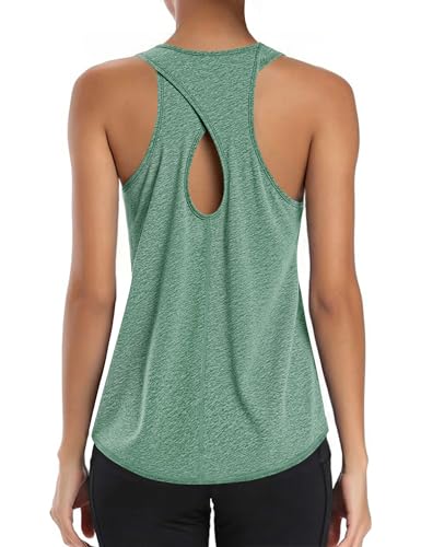 Gyabnw Damen Tank Top Sports Shirts Sommer Oberteile Frauen Open Back Tank Tops Training Fitness von Gyabnw