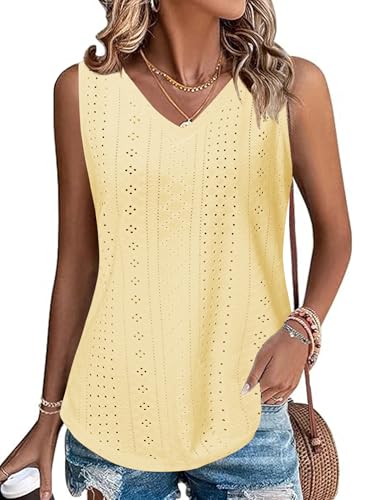 Gyabnw Damen Tank Tops Elegante Neckholder Oberteile Sommer Ärmellose Tanktop Blusen Top Shirts von Gyabnw