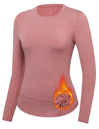 Gyabnw Funktionsshirt Damen Langarm Thermo Unterhemd Warme Unterwäsche Sport Oberteil Langarmshirts Pullover Winter Sportshirt von Gyabnw