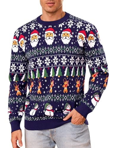 Gyabnw Pullover für Herren Strickpullover Herren Longsleeve Sweater Winterpullover Männer Pullover Warm von Gyabnw