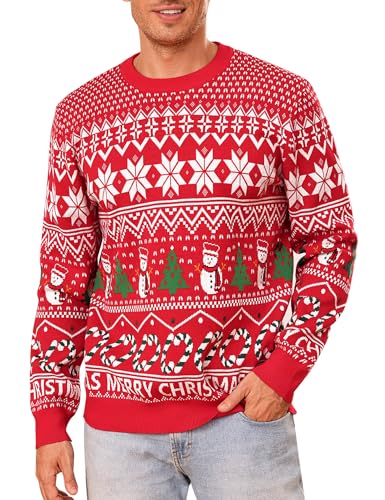 Gyabnw Weihnachtspullover Herren Christmas Sweater Langarm Weihnachtspulli mit Rentiermuster Strickpulli Winter Weihnachts Gyabnw Weihnachtspullover Herren Christmas Sweater Langarm Weihnachtspulli mit Rentiermuster Strickpulli Winter Weihnachts von Gyabnw