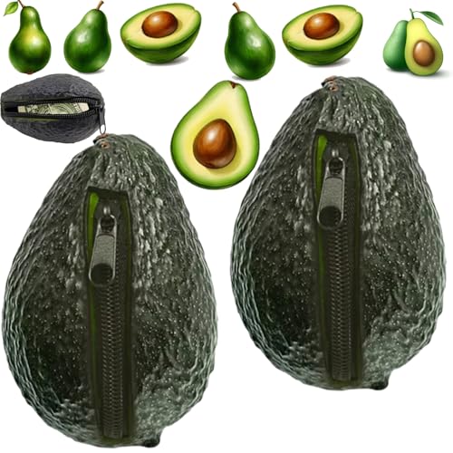 Avocado Coin Purse Pouch, Avocado Purse, Realistic Avocado Wallet, Avocado Shaped Multipurpose Card Holder and Coin Purse, Avocado Bag (Avocado *2) von Gyagalre