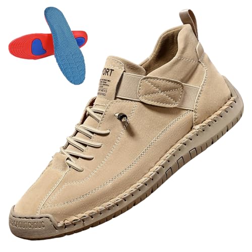 Gyagalre Elira Sneakers Damen – Bequeme Stützende Orthopädische Schuhe | Ergonomische Slip-On Sneaker mit Elastischem Gummiband (Apricot, Erwachsene, 48, Numerisch, EU Schuhgrößensystem, M) von Gyagalre