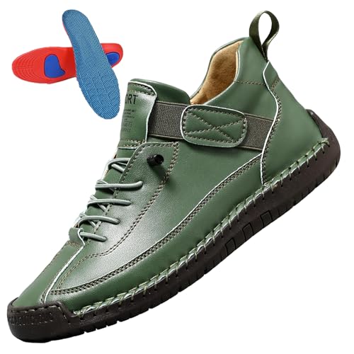 Gyagalre Elira Sneakers Damen – Bequeme Stützende Orthopädische Schuhe | Ergonomische Slip-On Sneaker mit Elastischem Gummiband (Grün, Erwachsene, 40, Numerisch, EU Schuhgrößensystem, M) von Gyagalre