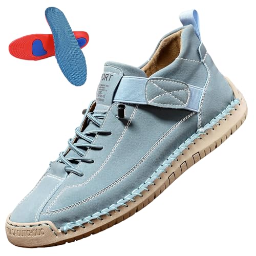 Gyagalre Elira Sneakers Damen – Bequeme Stützende Orthopädische Schuhe | Ergonomische Slip-On Sneaker mit Elastischem Gummiband (Hellblau, Erwachsene, 47, Numerisch, EU Schuhgrößensystem, M) von Gyagalre