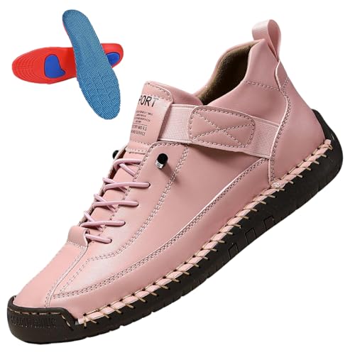 Gyagalre Elira Sneakers Damen – Bequeme Stützende Orthopädische Schuhe | Ergonomische Slip-On Sneaker mit Elastischem Gummiband (Rosa, Erwachsene, 35, Numerisch, EU Schuhgrößensystem, M) von Gyagalre