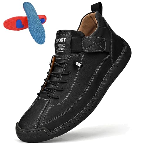 Gyagalre Elira Sneakers Damen – Bequeme Stützende Orthopädische Schuhe | Ergonomische Slip-On Sneaker mit Elastischem Gummiband (Schwarz, Erwachsene, 42, Numerisch, EU Schuhgrößensystem, M) von Gyagalre