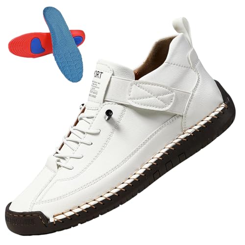 Gyagalre Elira Sneakers Damen – Bequeme Stützende Orthopädische Schuhe | Ergonomische Slip-On Sneaker mit Elastischem Gummiband (Weiß, Erwachsene, 47, Numerisch, EU Schuhgrößensystem, M) von Gyagalre