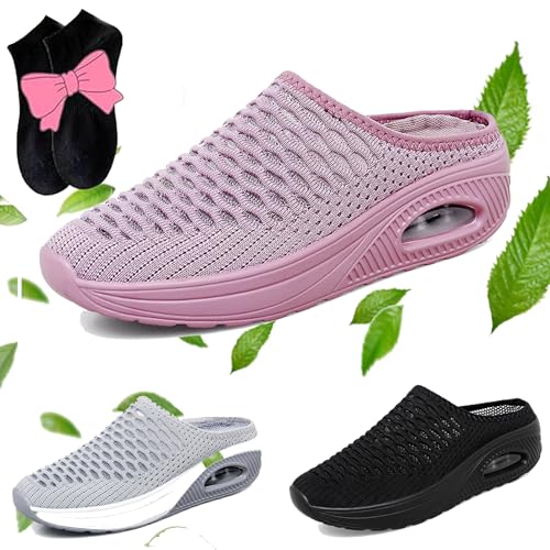 Gyagalre Hatme Orthopedic Slippers,Hatme Orthopädische Hausschuhe, Orthopädische Hausschuhe Damen Komfortschuhe Anti RutschSneaker (Pink, Erwachsene, Damen, 35, Numerisch, EU Schuhgrößensystem, M) von Gyagalre