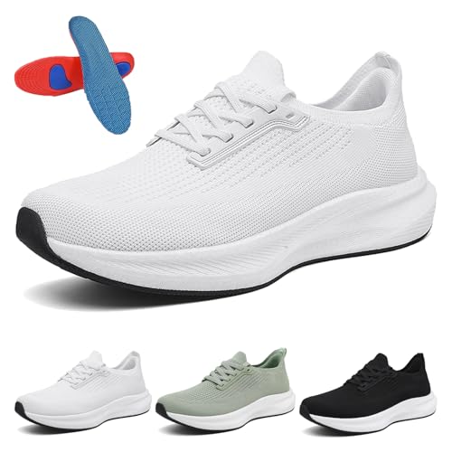 Gyagalre Orthofabrik Orthopädische Sneaker O´Fab Motion+, Bequeme Damen & Herren Sportschuhe – Ultraleicht, rutschfest & Atmungsaktiv (Weiß, Erwachsene, 39, Numerisch, EU Schuhgrößensystem, Breit) von Gyagalre