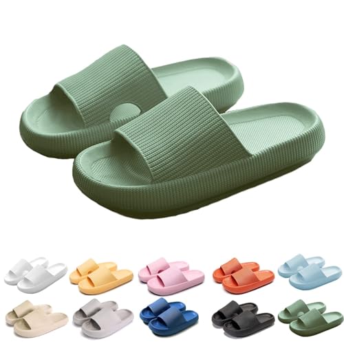 Orthoslipper Original, Cozyslides Original Für Maximalen Komfort, Wolkenschuhe Hausschuhe Damen Herren Slipper (Matcha Green, Erwachsene, 40, Numerisch (von/bis), EU Schuhgrößensystem, 41, Breit) von Gyagalre