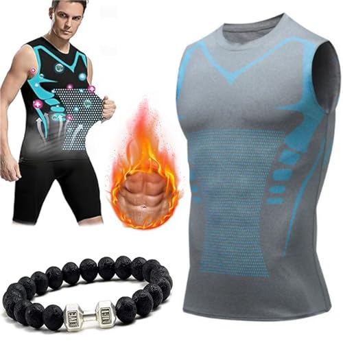 Vitaboost Kompressionsshirt, ionisches formendes ärmelloses Shirt für Männer, formende Weste für Männer, (Gray*1, M) von Gyagalre