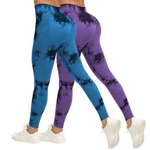 2er Pack Sport Leggings Damen Anti Cellulite Leggings Kompressions Lang Blickdicht Yoga Leggins Push Up Scrunch Sporthose Yogahose Fitnesshose mit Hohe Taille Bauchkontrolle 2er Pack Sport Leggings Damen Anti Cellulite Leggings Kompressions Lang Blickdicht Yoga Leggins Push Up Scrunch Sporthose Yogahose Fitnesshose mit Hohe Taille Bauchkontrolle von Gyaimxfu