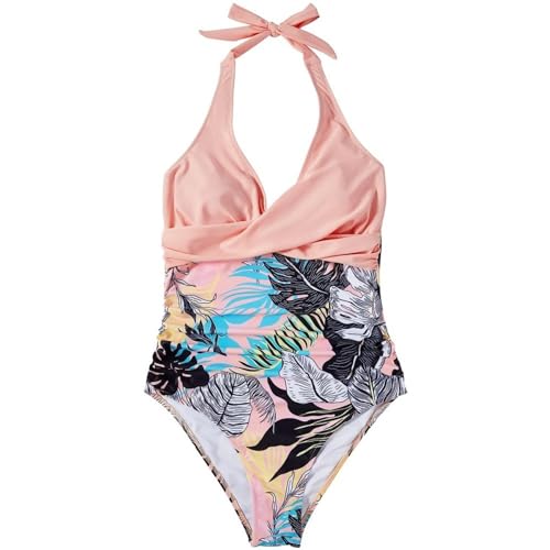 Badeanzüge für Damen Bauchweg One-Piece Badeanzug V Ausschnitt Monokinis Große Größen Schlankheits Monokini Beach Bikini Strandkleidung Figurformend Schwimmanzug Schlankheits Monokini von Gyaimxfu