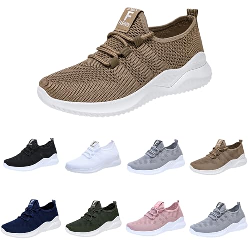 Damen Sneaker, Leichte Laufschuhe, Atmungsaktiv Bequeme Sportschuhe Mit Luftpolster Mesh Running Shoes Weiche Sohle Turnschuhe rutschfest Straßenlaufschuhe Gym Fitness Damensneaker von Gyaimxfu