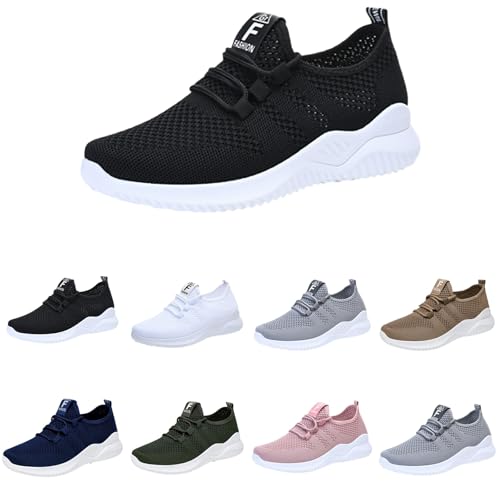 Damen Sneaker, Leichte Laufschuhe, Atmungsaktiv Bequeme Sportschuhe Mit Luftpolster Mesh Running Shoes Weiche Sohle Turnschuhe rutschfest Straßenlaufschuhe Gym Fitness Damensneaker von Gyaimxfu