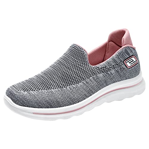 Damen Walking Schuhe Sommer Casual Fashion Joggingschuhe Bequeme Memory Schaum Sneaker Atmungsaktives Vermascht Walkingschuhe Outdoor Fitness Erhöhte Dämpfung Und Entlastung Der Füße von Gyaimxfu