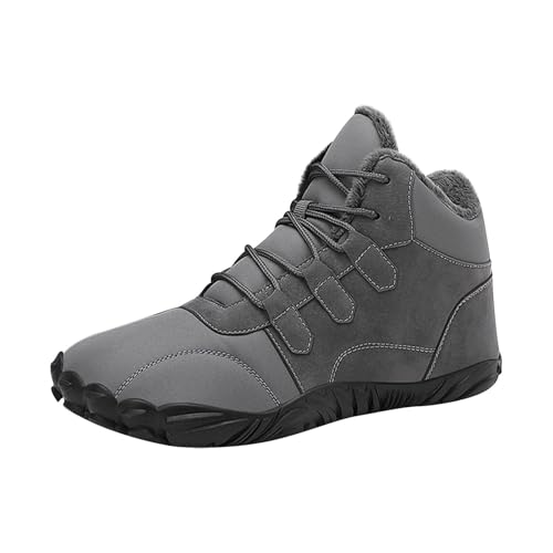 Gyaimxfu 2024 Winter Rutschfeste Barfußschuhe Herren Damen Winterstiefel Wasserabweisend Warm Gefüttert Winterschuhe Für Damen Herren Leichte Wasserabweisend Traillaufschuhe Mit Breite Zehenbox von Gyaimxfu