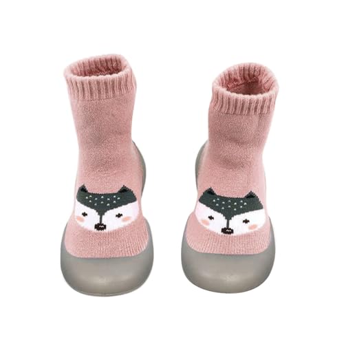 Gyaimxfu Baby Sockenschuhe Unisex, Mädchen Junge Kleinkind Schuhe Rutschsocken Baby Stricken Kinderschuhe Socken Mit rutschfest Gummisohle antirutschsocken Kinder Kleinkind Schuhe Für Mädchen Junge von Gyaimxfu