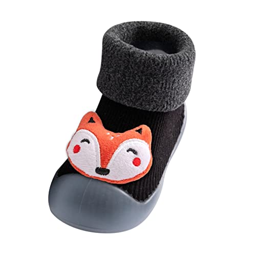 Gyaimxfu Baby Sockenschuhe Unisex Atmungsaktiv Bodensocken Lernlaufschuhe Warm Bequem Weicher Stricken Sockenschuhe Gummisohle rutschfeste Hüttenschuhe Indoor Socken Schuhe Für Mädchen Junge von Gyaimxfu