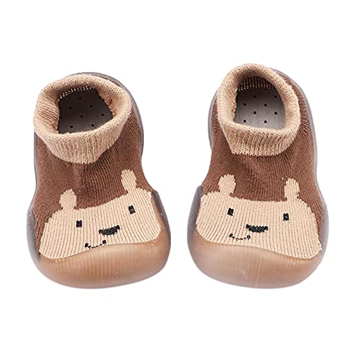 Gyaimxfu Baby Sockenschuhe Unisex Atmungsaktiv Krabbelschuhe Babysocken Warm Bequem Socken Schuhe Kleinkind Fleece Gummisohle Weicher Stricken Sockenschuhe Indoor Socken Schuhe Für Mädchen Junge von Gyaimxfu