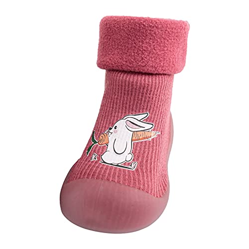 Gyaimxfu Baby Sockenschuhe Unisex Atmungsaktiv Krabbelschuhe Babysocken Warm Weicher rutschfeste Hüttenschuhe Gummisohle Lauflernschuhe Kinder Indoor Socken Schuhe Für Mädchen Junge von Gyaimxfu