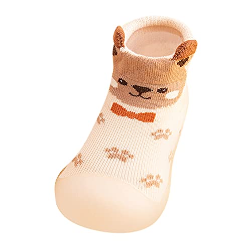 Gyaimxfu Baby Sockenschuhe Unisex Niedlicher Cartoon Krabbelschuhe Babysocken Warm Weicher Weicher Stricken Sockenschuhe Gummisohle rutschfeste Hüttenschuhe Indoor Socken Schuhe Für Mädchen Junge von Gyaimxfu