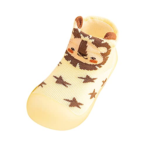 Gyaimxfu Baby Sockenschuhe Unisex Niedlicher Cartoon Krabbelschuhe Babysocken Warm Weicher Weicher Stricken Sockenschuhe Gummisohle rutschfeste Hüttenschuhe Indoor Socken Schuhe Für Mädchen Junge von Gyaimxfu