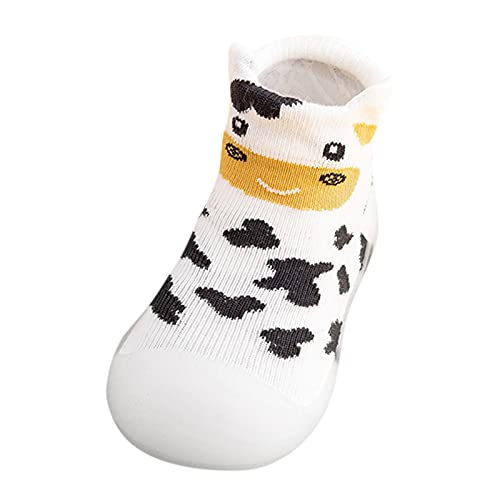 Gyaimxfu Baby Sockenschuhe Unisex Niedlicher Cartoon Krabbelschuhe Babysocken Warm Weicher Weicher Stricken Sockenschuhe Gummisohle rutschfeste Hüttenschuhe Indoor Socken Schuhe Für Mädchen Junge von Gyaimxfu