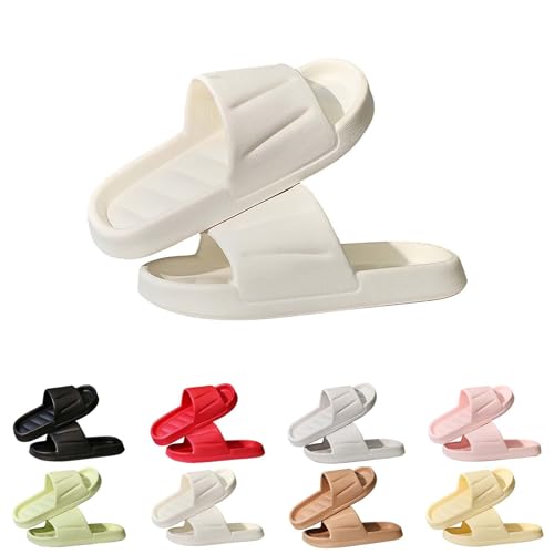 Gyaimxfu Badelatschen Herren Damen Original Badeschuhe Wolke Badeschlappen Rutschfest Schlappen Wolkenschuhe Weich Cozislides Slippers Flip Flops Innen & Außen b von Gyaimxfu