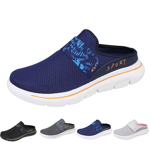 Gyaimxfu Clogs Hausschuhe Herren Damen Pantoletten Gartenschuhe Sommer Gartenclogs Atmungsaktiv Vermascht Flache Schuhe rutschfest Gartenschuhe Sabots Outdoor Indoor Gr.35-48 EU von Gyaimxfu