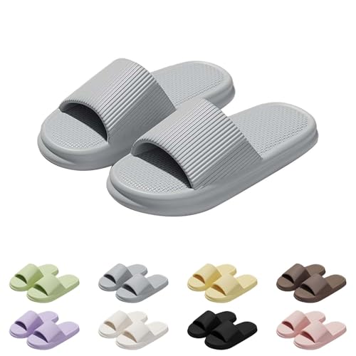 Gyaimxfu Cozislides Original Badelatschen Damen Herren - Super Weiche, Rutschfeste Hausschuhe & Badeschuhe mit Dicker EVA Sohle - Unisex Pantoletten, Sommer Flip Flops für Indoor/Outdoor 6 von Gyaimxfu