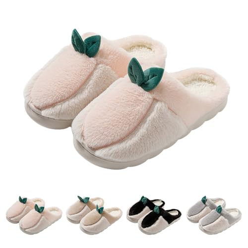 Gyaimxfu Damen-Hausschuhe Hausschuhe Damen Herren Neue 2025,Winter Warme Plüsch Pantoffeln Weiche Bequeme Filzpantoffeln Leichte Rutschfeste Slippers Unisex von Gyaimxfu