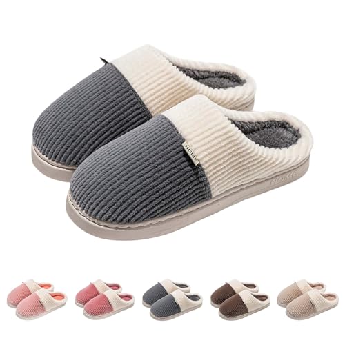 Gyaimxfu Damen Hausschuhe Pantoffeln Herren Antirutsch Rutschfest Leichte Hausschuh Winter Warme Indoor Outdoor Neue 2025 von Gyaimxfu