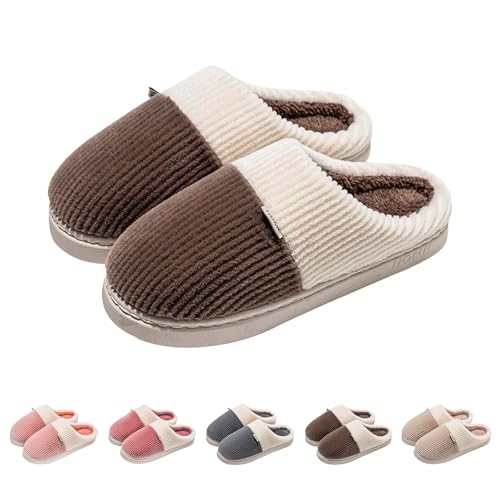 Gyaimxfu Damen Hausschuhe Pantoffeln Herren Antirutsch Rutschfest Leichte Hausschuh Winter Warme Indoor Outdoor Neue 2025 von Gyaimxfu
