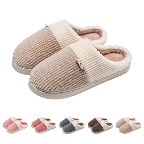 Gyaimxfu Damen Hausschuhe Pantoffeln Herren Antirutsch Rutschfest Leichte Hausschuh Winter Warme Indoor Outdoor Neue 2025 von Gyaimxfu