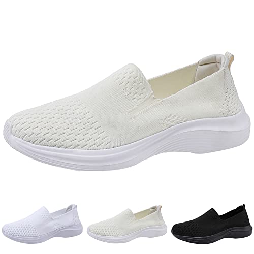 Gyaimxfu Damen Turnschuhe Sneaker Schuhe Leicht Schuhe Mit Weicher Sohle Bequeme Turnschuhe Anti-Rutsch Atmungsaktives Vermascht Walkingschuhe Outdoor Fitness Erhöhte Dämpfung Und Entlastung Der Füße von Gyaimxfu