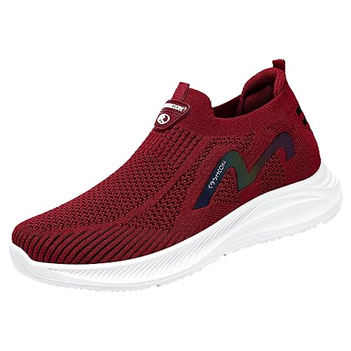 Gyaimxfu Damen Walking Schuhe Sommer Bequeme Turnschuhe Anti-Rutsch Casual Memory Schaum Sneaker Atmungsaktives Vermascht Walkingschuhe Outdoor Fitness Erhöhte Dämpfung Und Entlastung Der Füße von Gyaimxfu