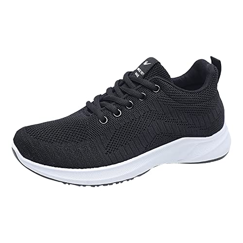 Gyaimxfu Damen Walking Schuhe Sommer Casual Weite H Sommerschuhe Leicht rutschfest Turnschuhe Atmungsaktives Vermascht Walkingschuhe Sportschuhe Erhöhte Dämpfung Und Entlastung Der Füße von Gyaimxfu