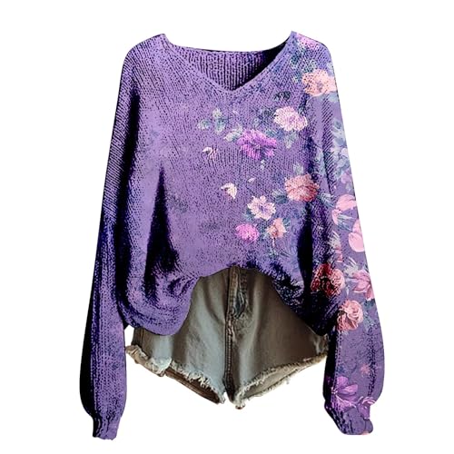Gyaimxfu Dünne Pullover Damen Y2k Strickpullover Lässige Rundhals Boho Langarm Retro Häkelpullover Elegantes Oberteile Stricken Langarmshirt Strickpulli Gyaimxfu Dünne Pullover Damen Y2k Strickpullover Lässige Rundhals Boho Langarm Retro Häkelpullover Elegantes Oberteile Stricken Langarmshirt Strickpulli von Gyaimxfu