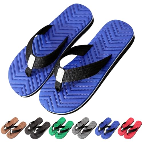 Gyaimxfu Flip-On Zehentrenner Herren Flip Flops Badelatschen Strandschuhe Duschlatschen Freizeit Zehenstegpantolette Beach Sandalen, 38-43 EU von Gyaimxfu